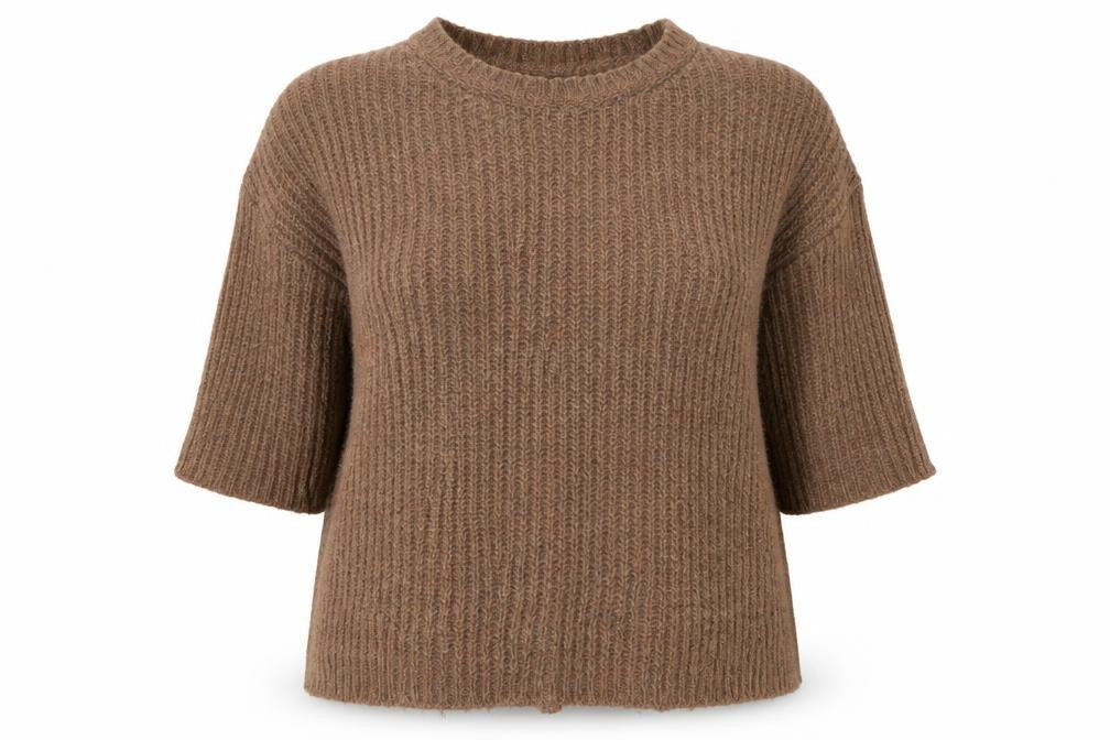 Marks and Spencer Womens Brown Round Neck  Acrylic Pullover Jumper Size 16
