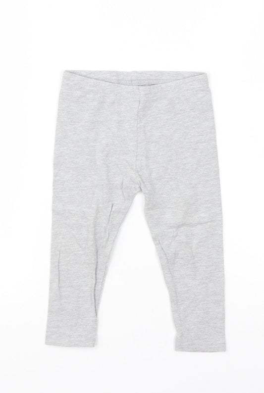 Debenhams Girls Grey  Cotton Capri Leggings Size 18-24 Months