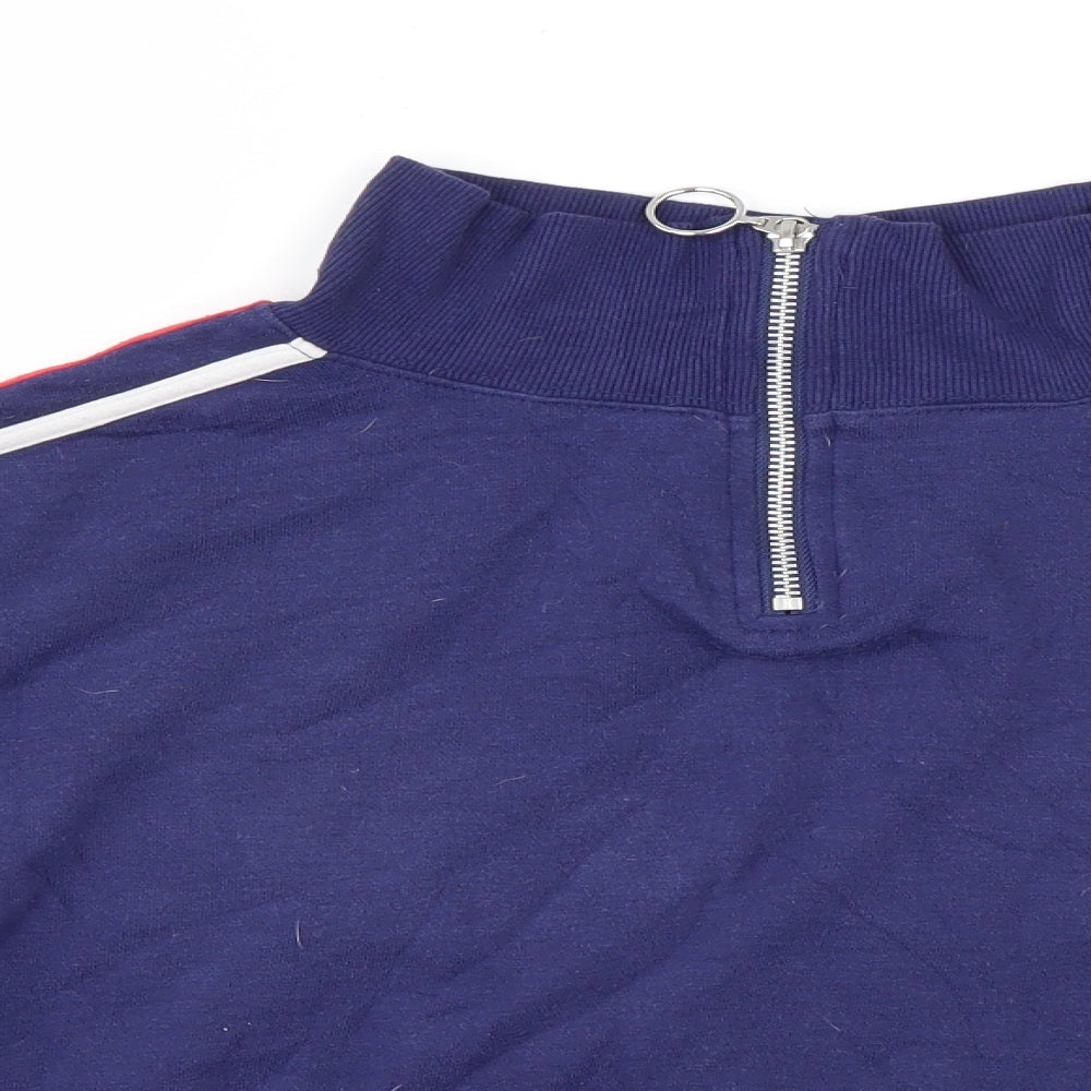 Divided by H&M Womens Blue Striped Cotton Pullover Sweatshirt Size S  Pullover