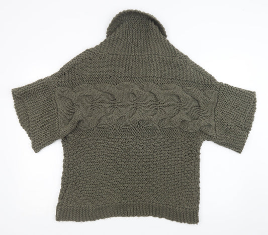 Roman  Womens Green Collared  Acrylic Cardigan Jumper Size L