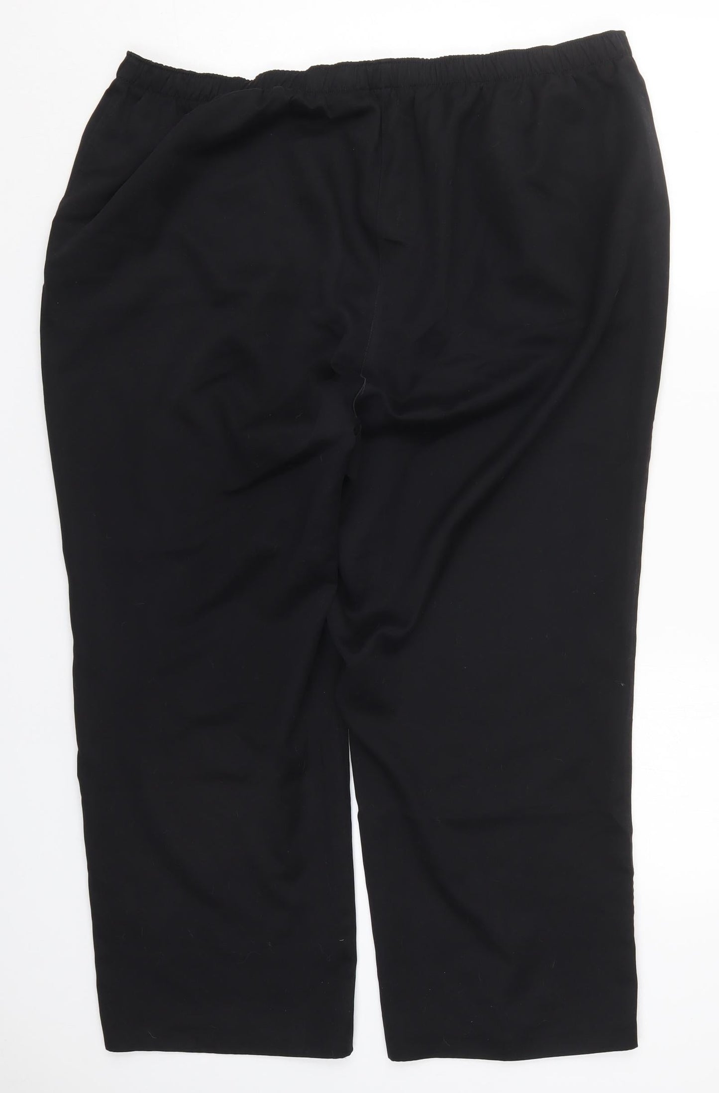 Alia Womens Black  Polyester Trousers  Size 20 L26 in Regular