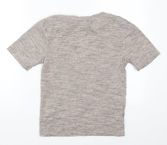 George Boys Brown  Cotton Basic T-Shirt Size 8-9 Years Crew Neck Pullover
