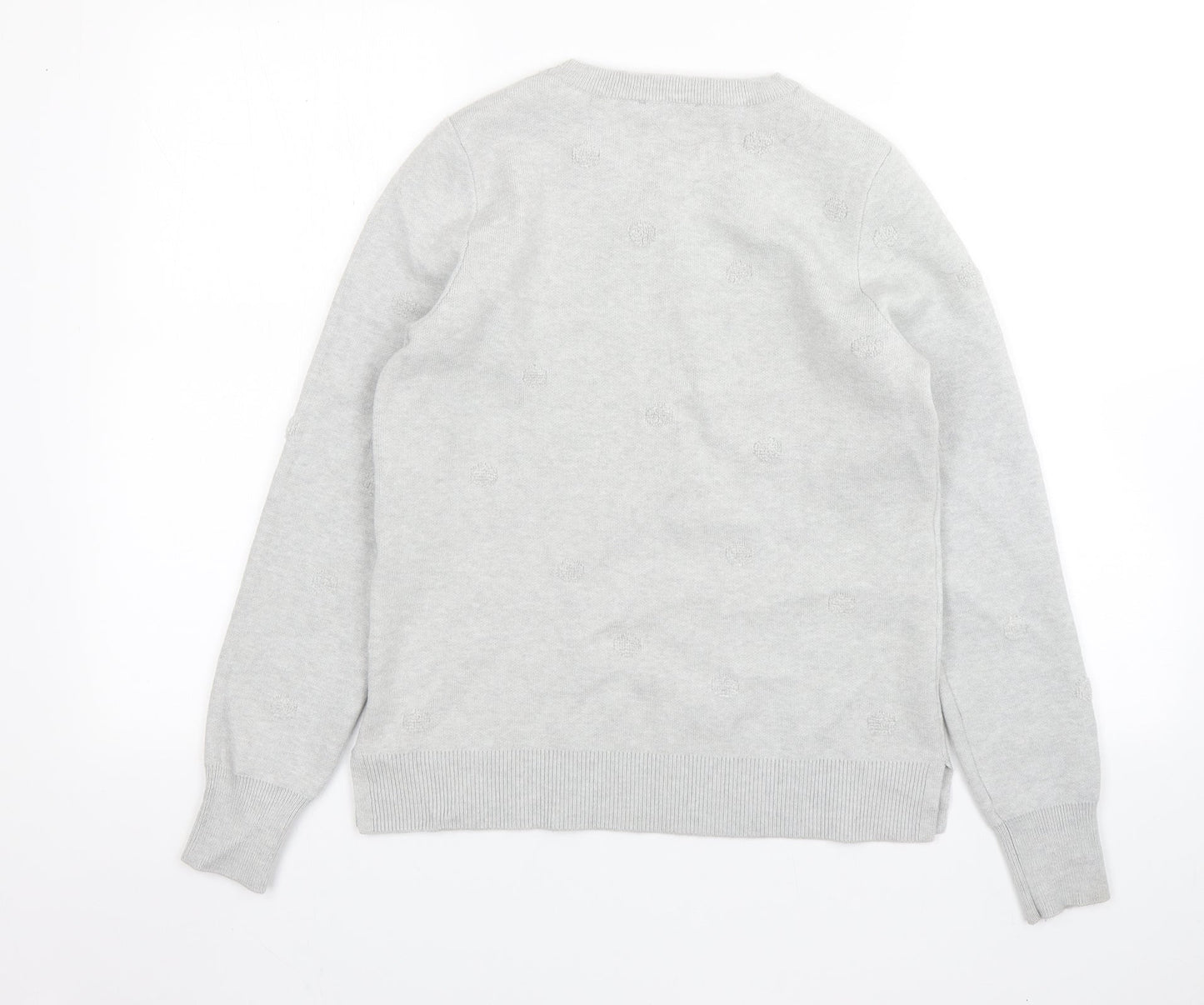 Oasis Womens Grey Round Neck   Pullover Jumper Size S
