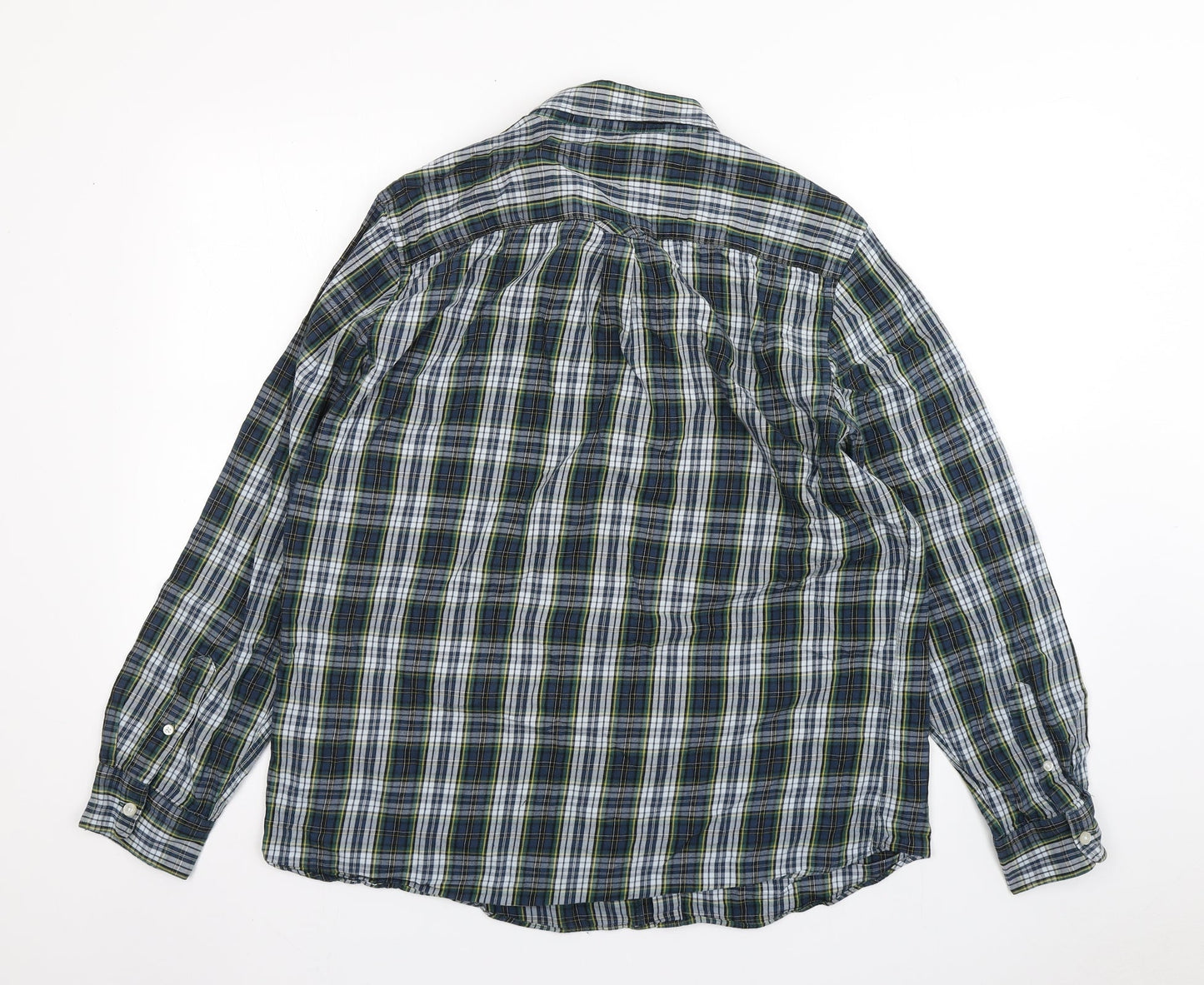 Maine  Mens Multicoloured Plaid Cotton  Button-Up Size L Collared
