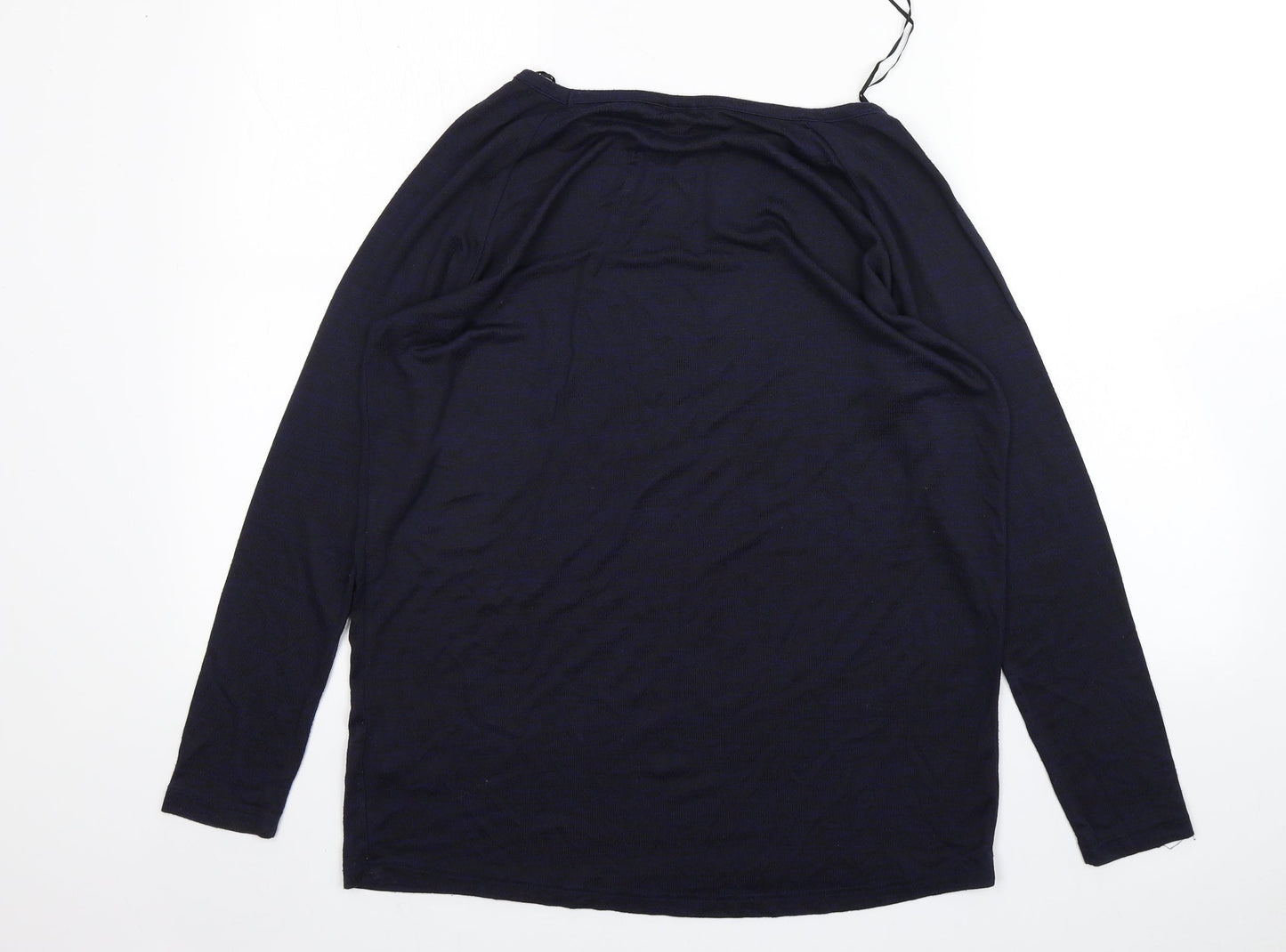 Topshop Womens Blue Round Neck  Viscose Pullover Jumper Size 10
