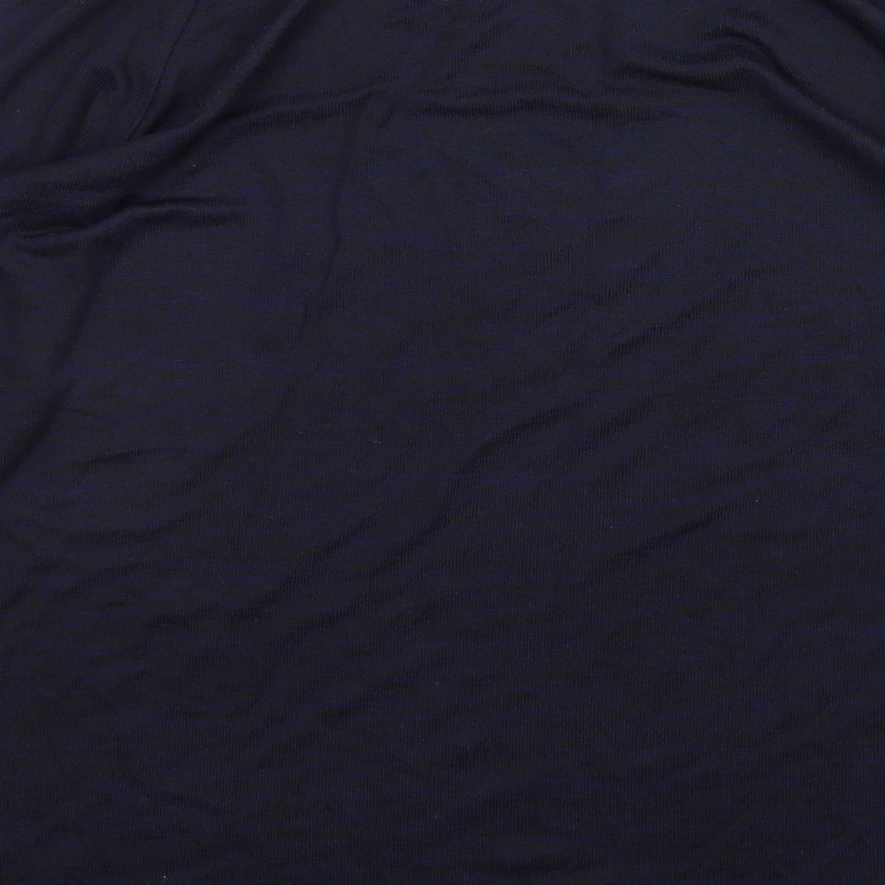 Topshop Womens Blue Round Neck  Viscose Pullover Jumper Size 10