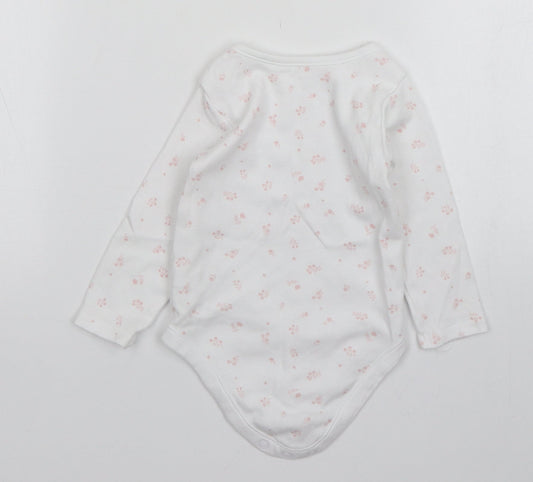 Nutmeg Girls White Floral Cotton Leotard One-Piece Size 12-18 Months