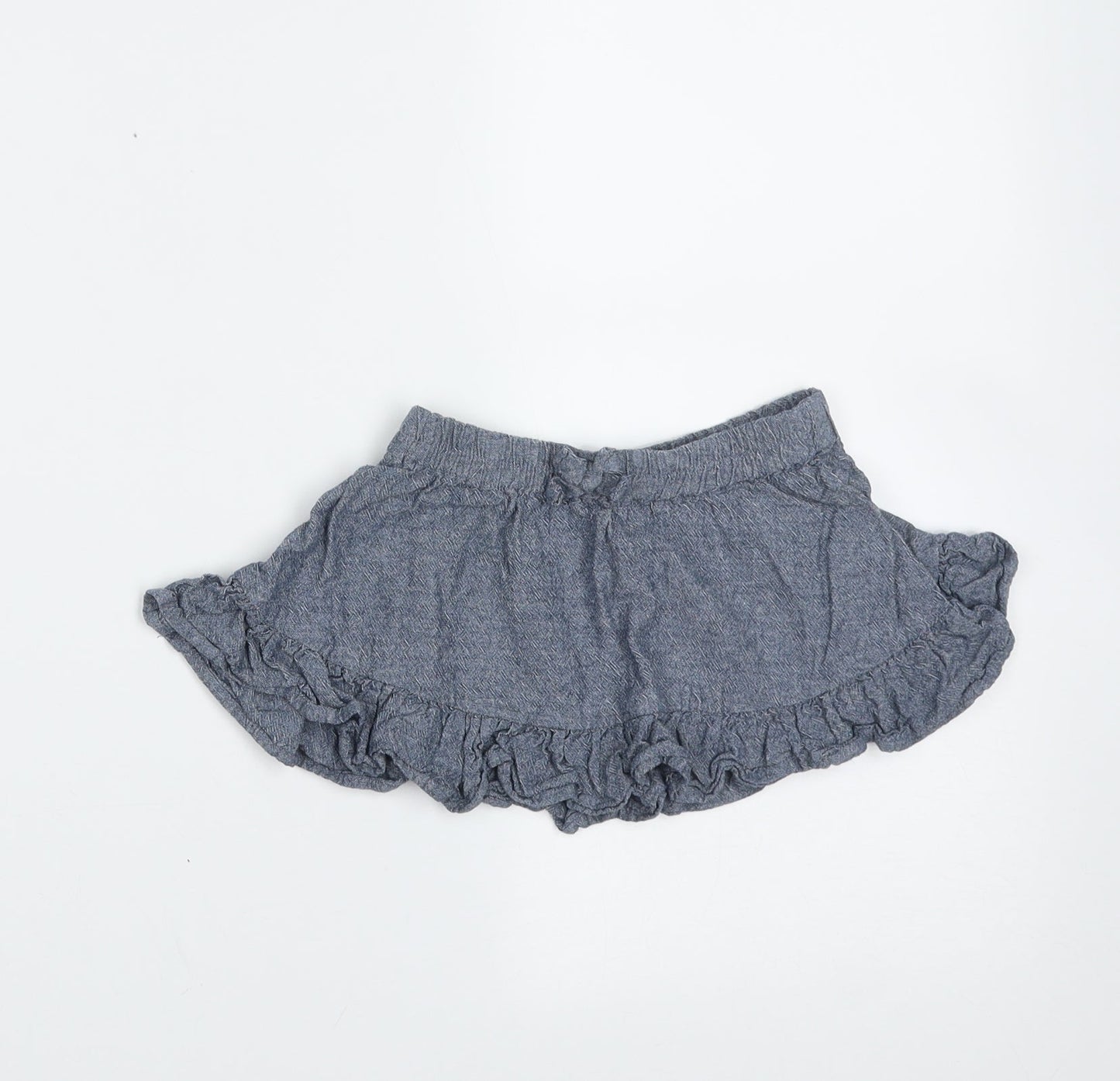 Preworn Girls Blue  Cotton Skater Skirt Size 12 Months