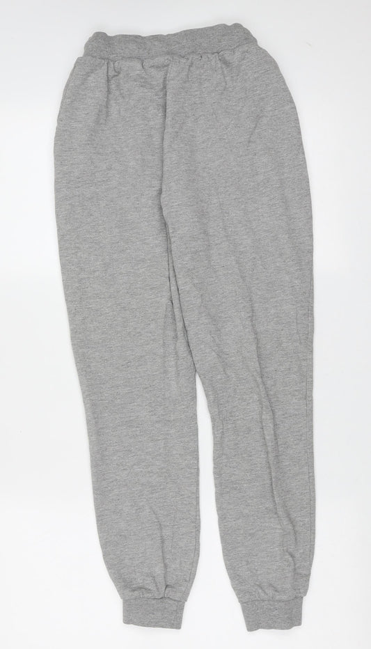 ASOS Womens Grey  Cotton Jogger Trousers Size 6 L27 in Regular Drawstring