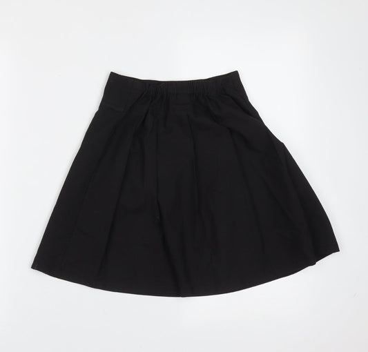 TU Girls Black  Polyester A-Line Skirt Size 9 Years  Regular  - school