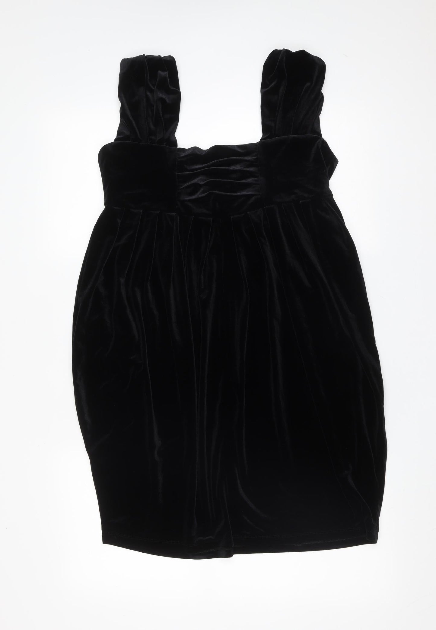 H&M Womens Black  Polyester Mini  Size M  V-Neck