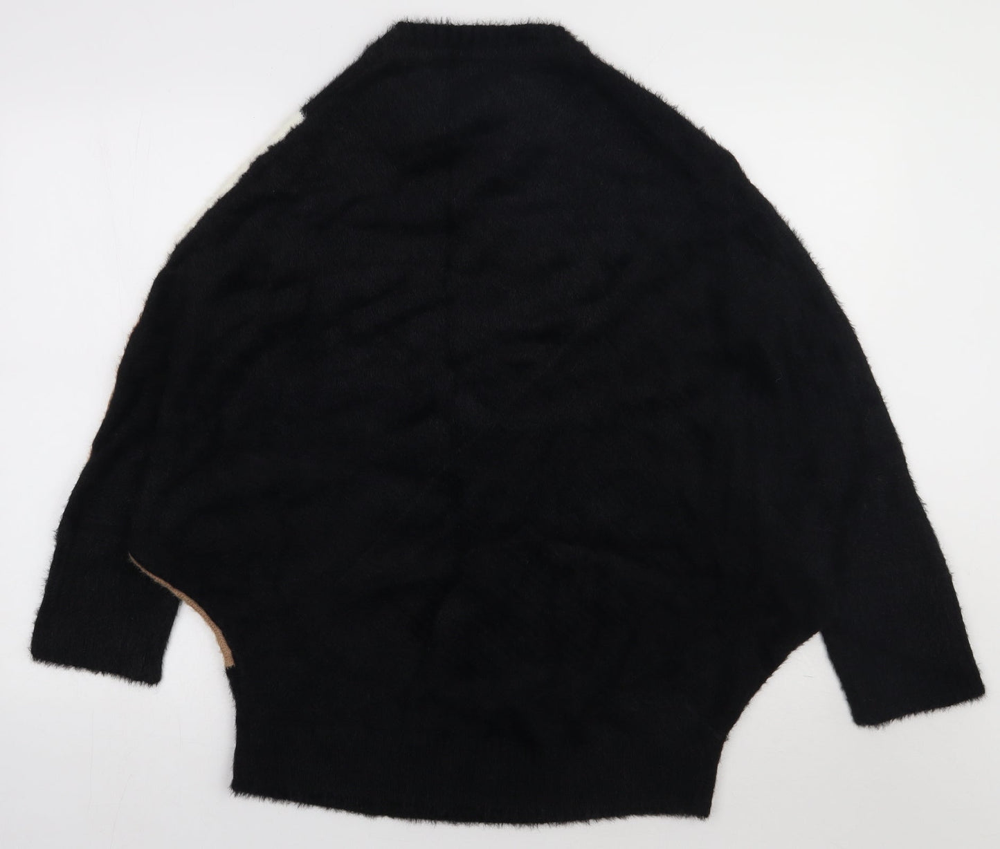 Peacocks Womens Brown Argyle/Diamond Nylon Pullover Sweatshirt Size M  Pullover