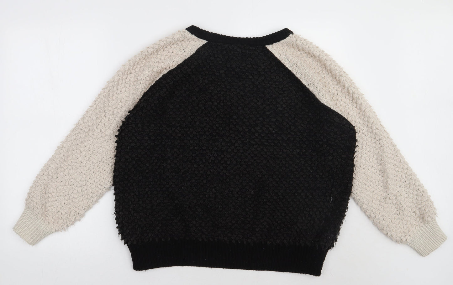 NEXT Womens Black  Acrylic Pullover Sweatshirt Size 12  Pullover