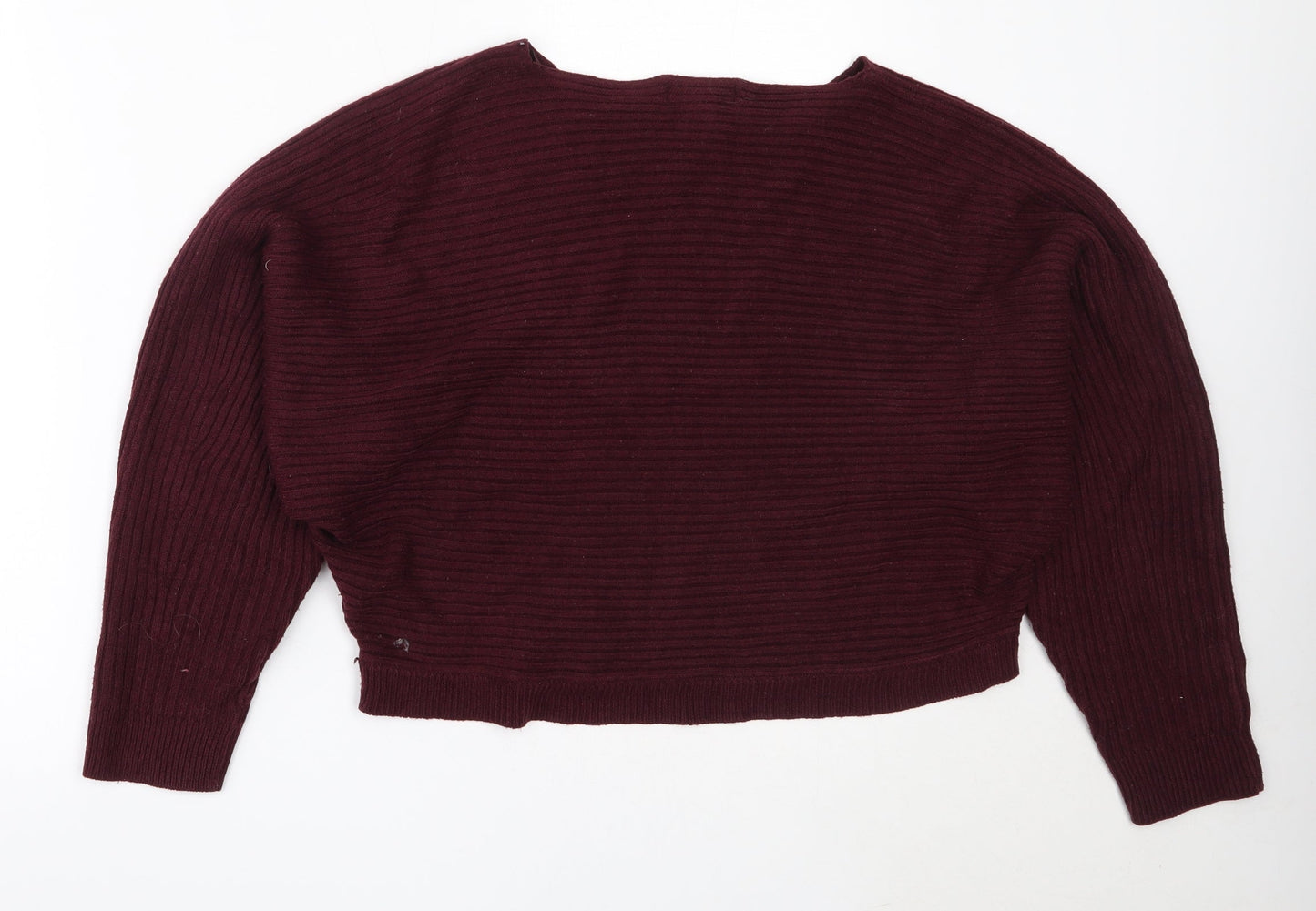New Look Womens Purple Round Neck  Acrylic Pullover Jumper Size M