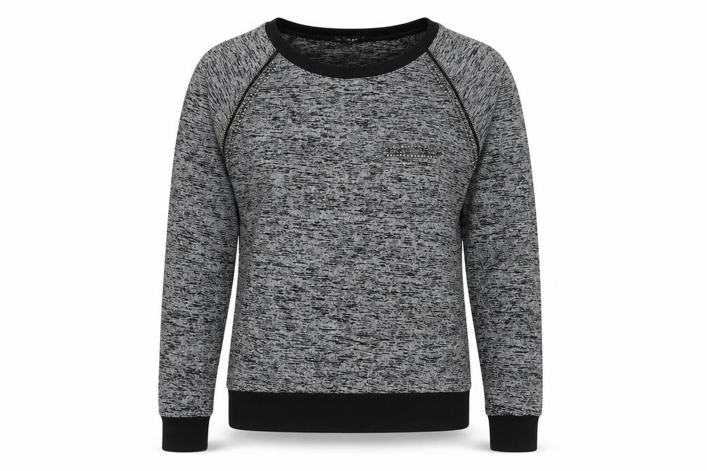 Quiz Womens Grey  Polyester Pullover Sweatshirt Size S