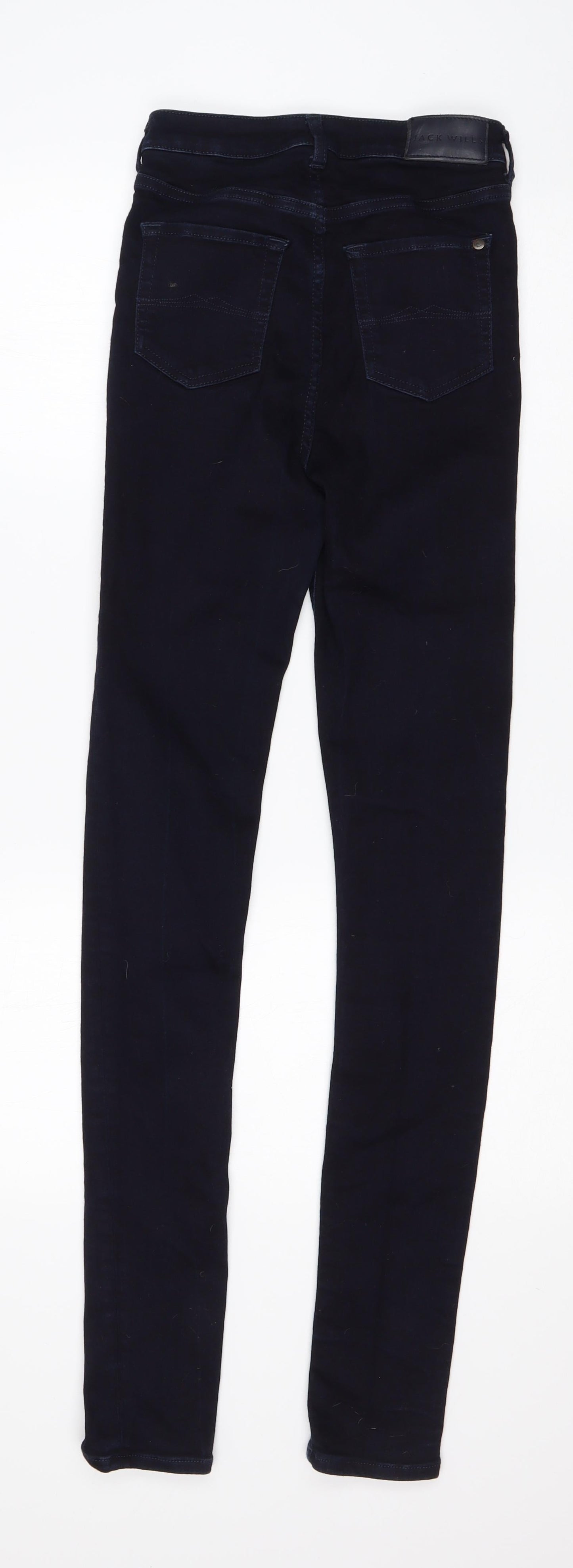 Jack Wills Womens Blue  Cotton Skinny Jeans Size 26 in L30 in Regular Button