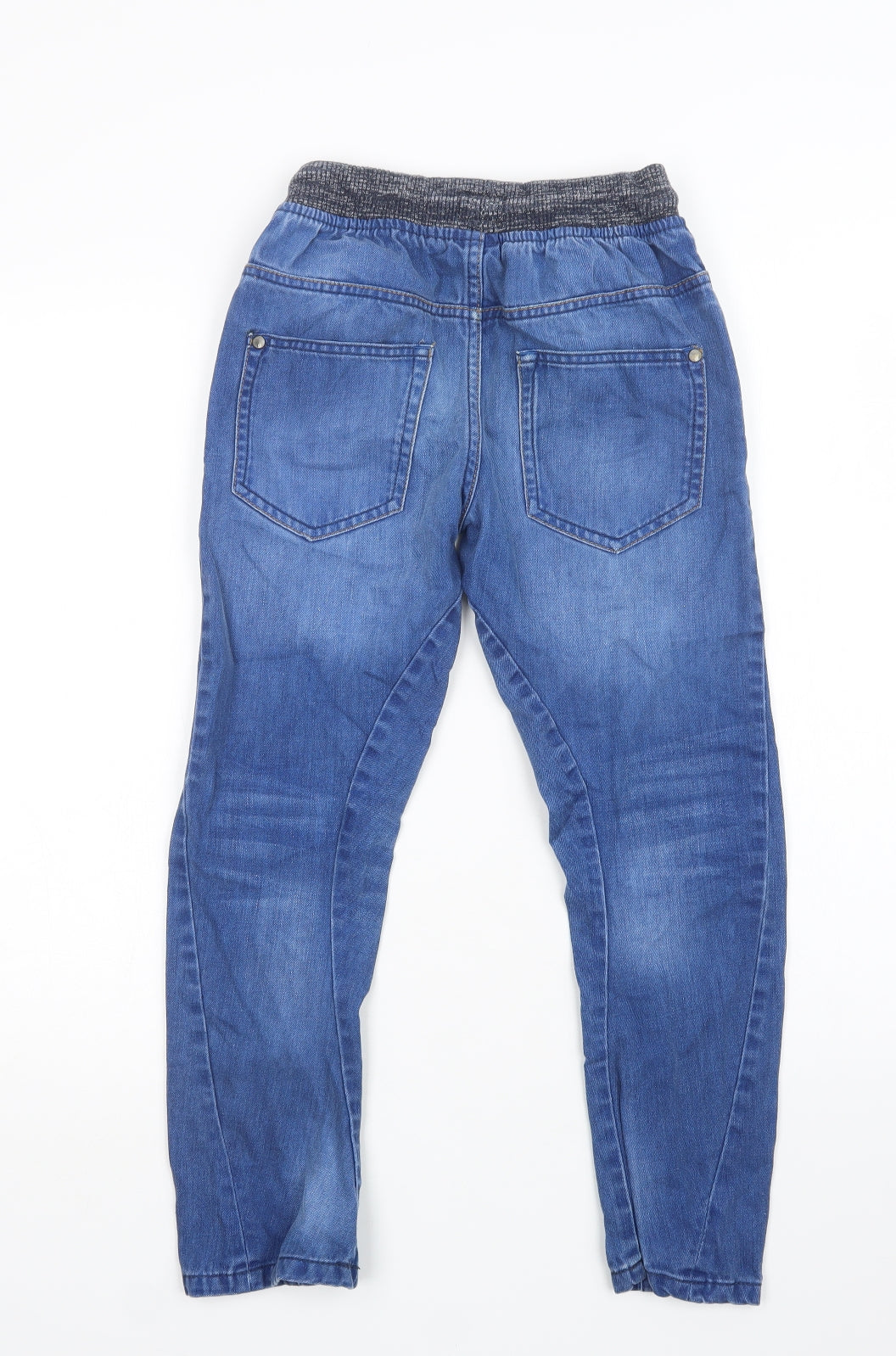 NEXT Boys Blue  Cotton Straight Jeans Size 9 Months  Regular Drawstring