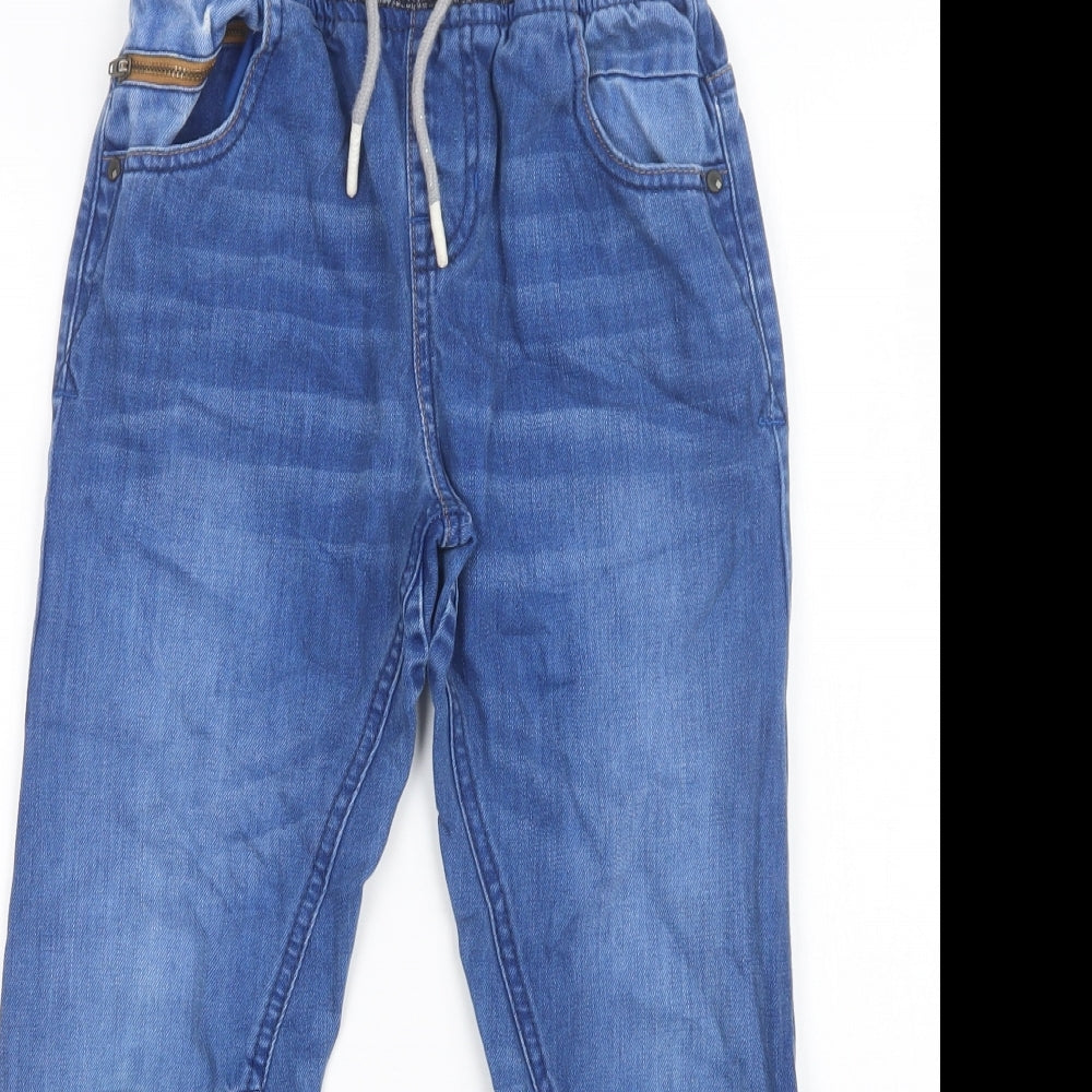NEXT Boys Blue  Cotton Straight Jeans Size 9 Months  Regular Drawstring