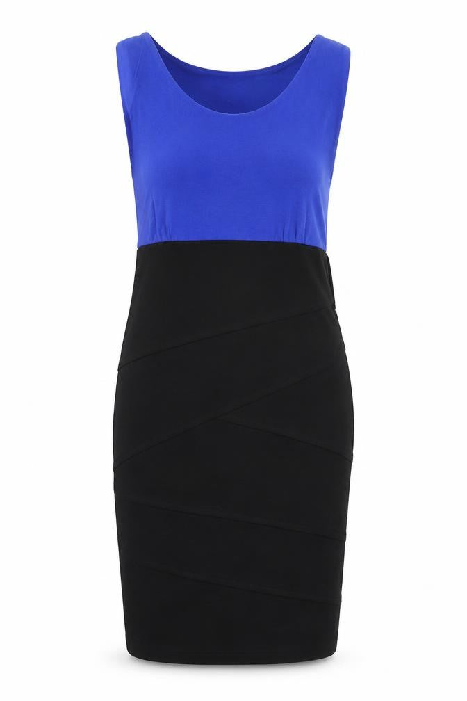 Dorothy Perkins Womens Blue  Viscose Pencil Dress  Size 12  Round Neck