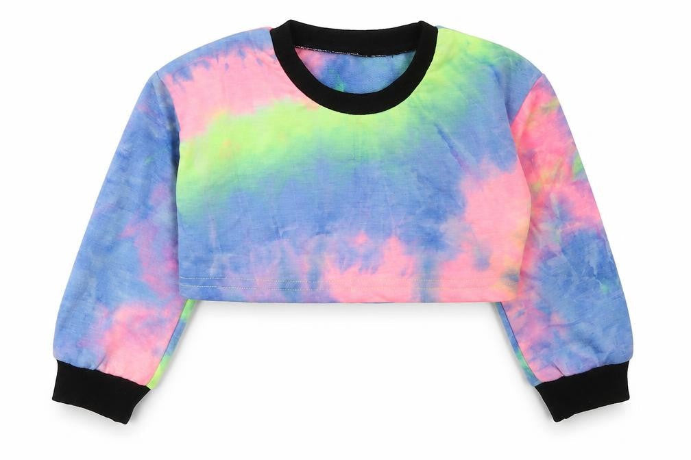 SheIn Girls Multicoloured  Polyester Pullover Sweatshirt Size 4 Years  Pullover - Abstract