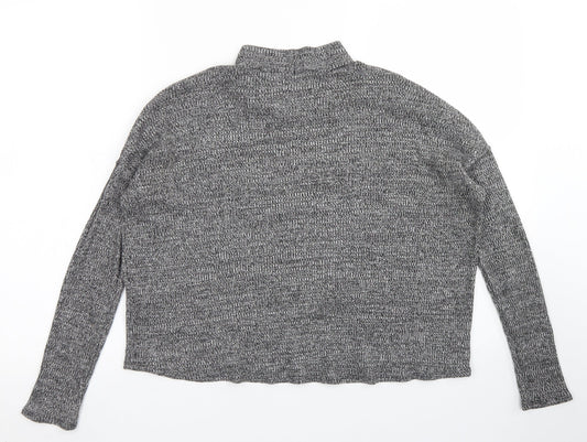 Divided Womens Grey  Polyester Basic T-Shirt Size S Crew Neck