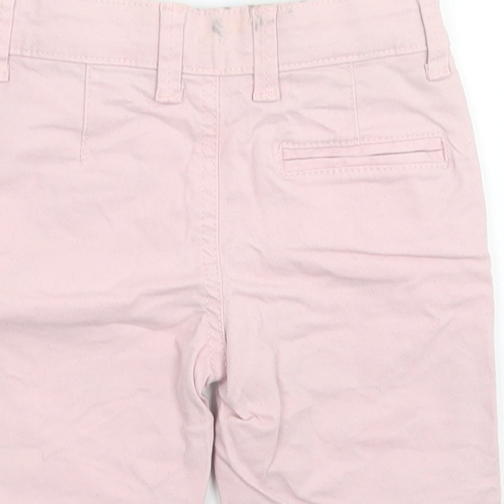 Denim Co Boys Pink  Cotton Capri Trousers Size 18-24 Months  Button