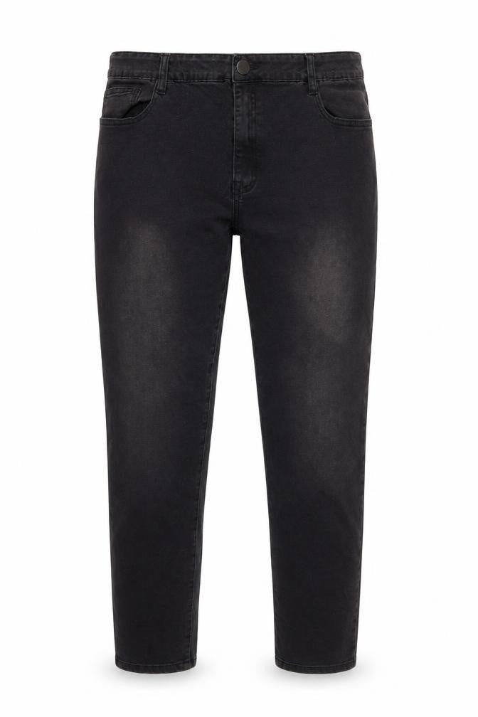 SheIn Womens Black  Cotton Tapered Jeans Size 36 in L29 in Regular Zip