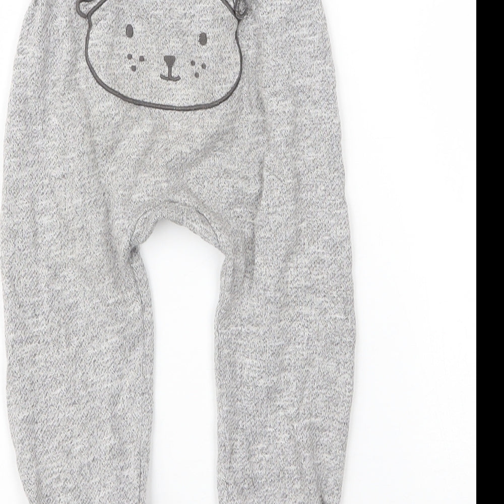 TU Baby Grey  Cotton Capri Leggings Size 12 Months  Drawstring