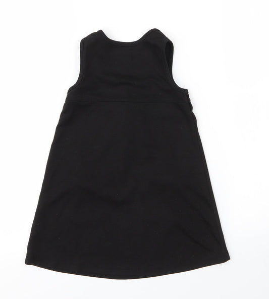 Lily & Dan Girls Black  Viscose A-Line  Size 3 Years  Round Neck
