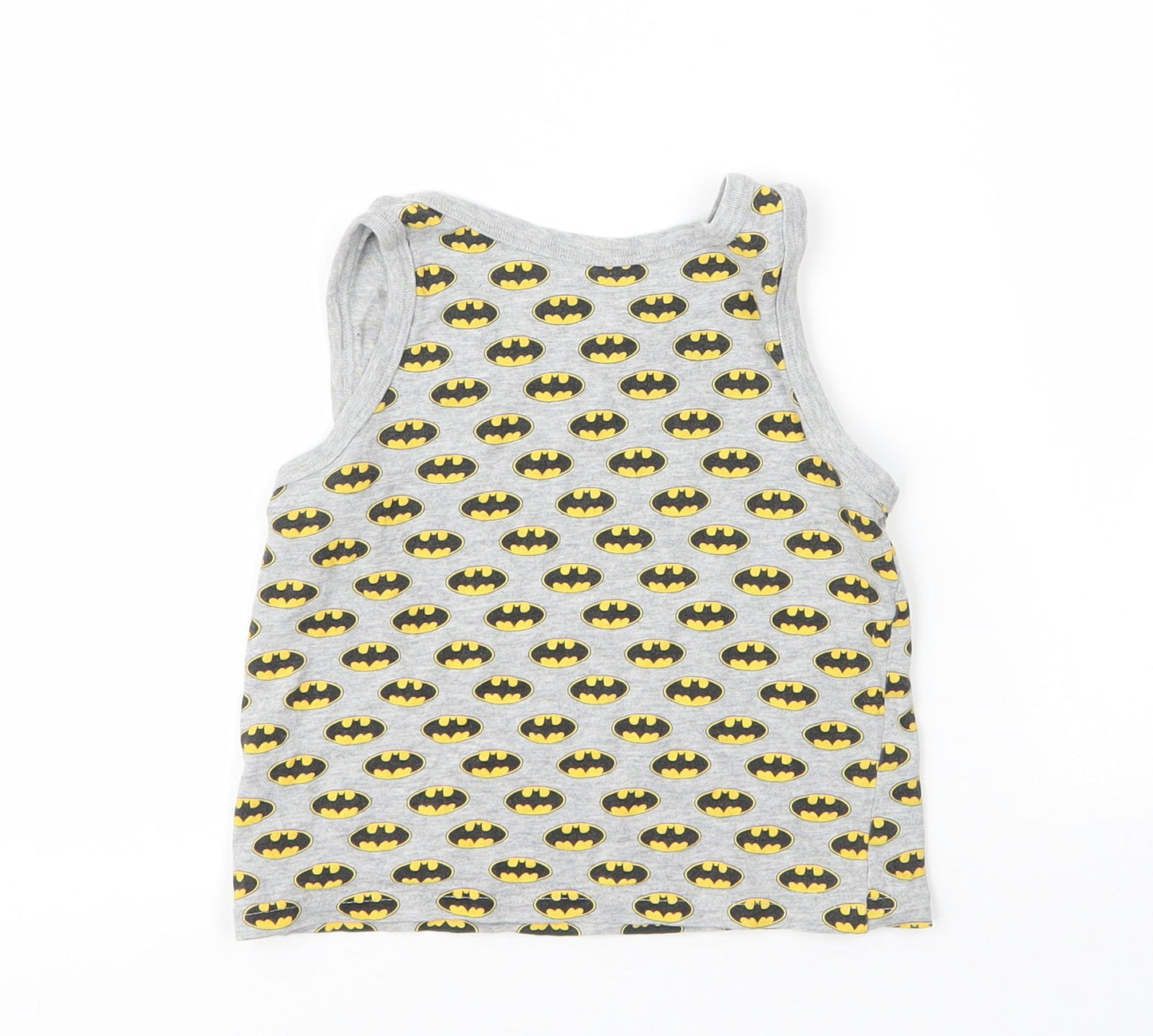 George Boys Grey  Cotton Basic Tank Size 3 Years Round Neck  - Batman