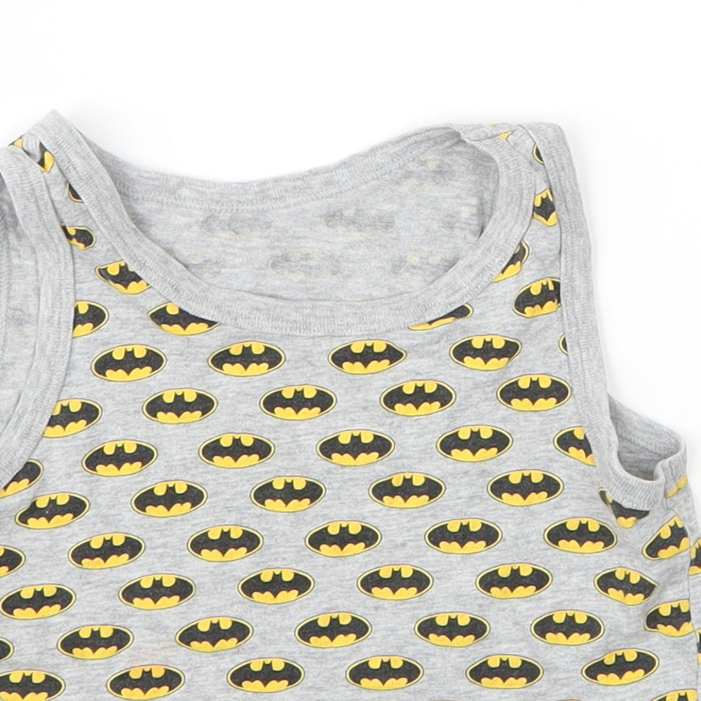 George Boys Grey  Cotton Basic Tank Size 3 Years Round Neck  - Batman