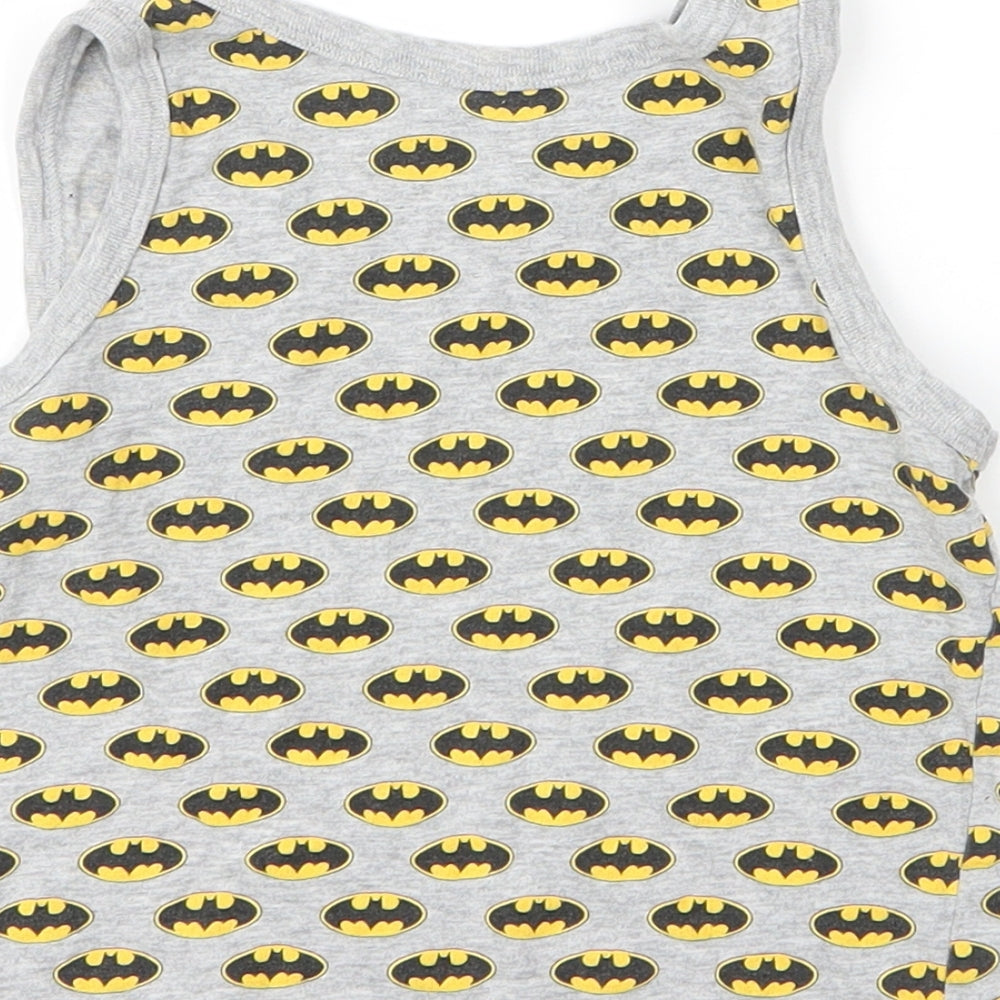 George Boys Grey  Cotton Basic Tank Size 3 Years Round Neck  - Batman