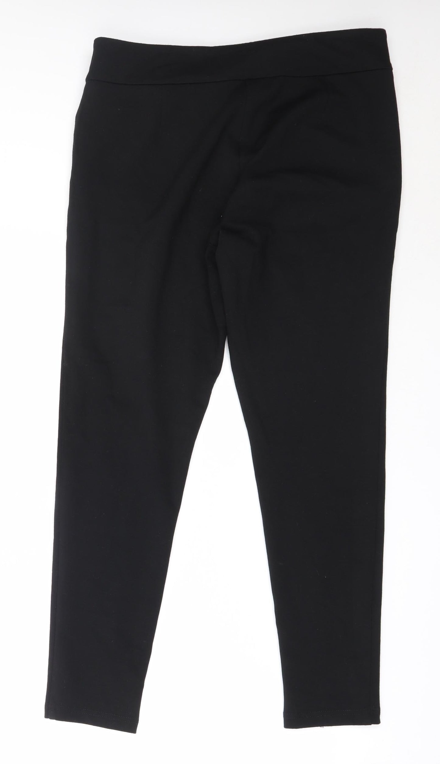 Preworn Womens Black  Polyester Capri Trousers Size 33 in L27.5 in Regular