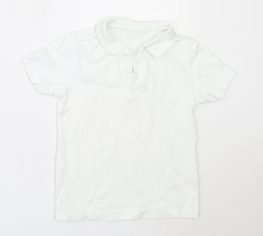 George Boys White  Cotton Basic Button-Up Size 4-5 Years Collared