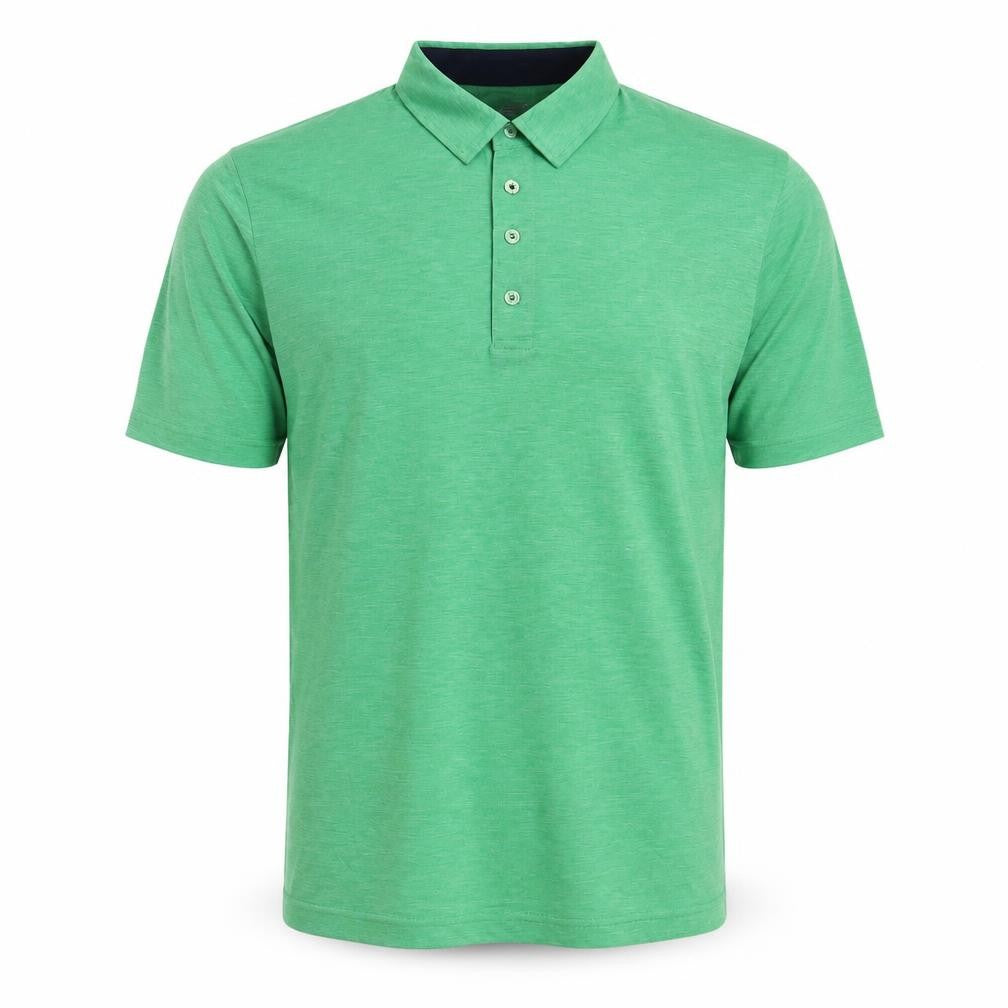 James & Nicholson Mens Green  Polyester  Polo Size L Collared Button