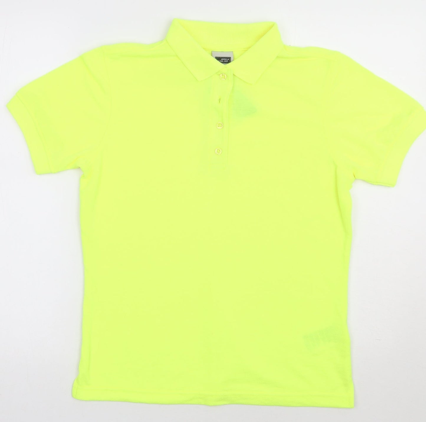 James & Nicholson Womens Yellow  Polyester Basic Polo Size M Collared - work wear