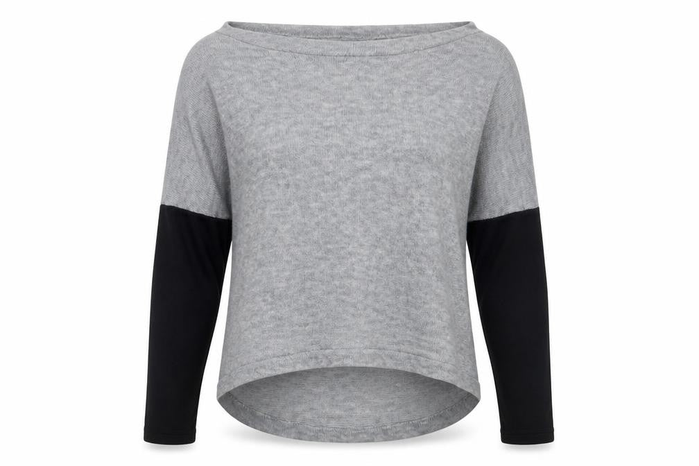preorn Womens Grey  Polyester Pullover Sweatshirt Size L  Pullover