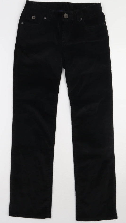 Gap Girls Black  Cotton Capri Trousers Size 12 Years  Regular Button