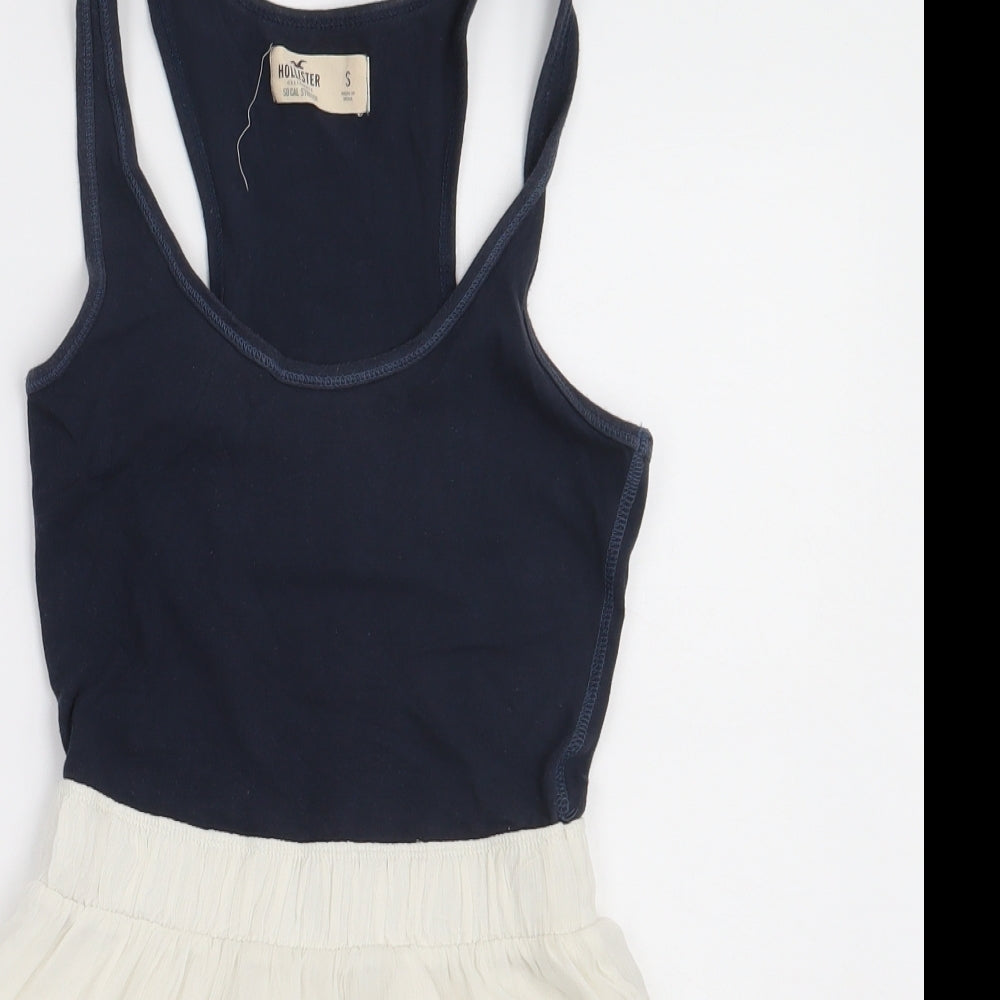 Hollister Womens Blue  Polyester A-Line  Size S  Scoop Neck Pullover
