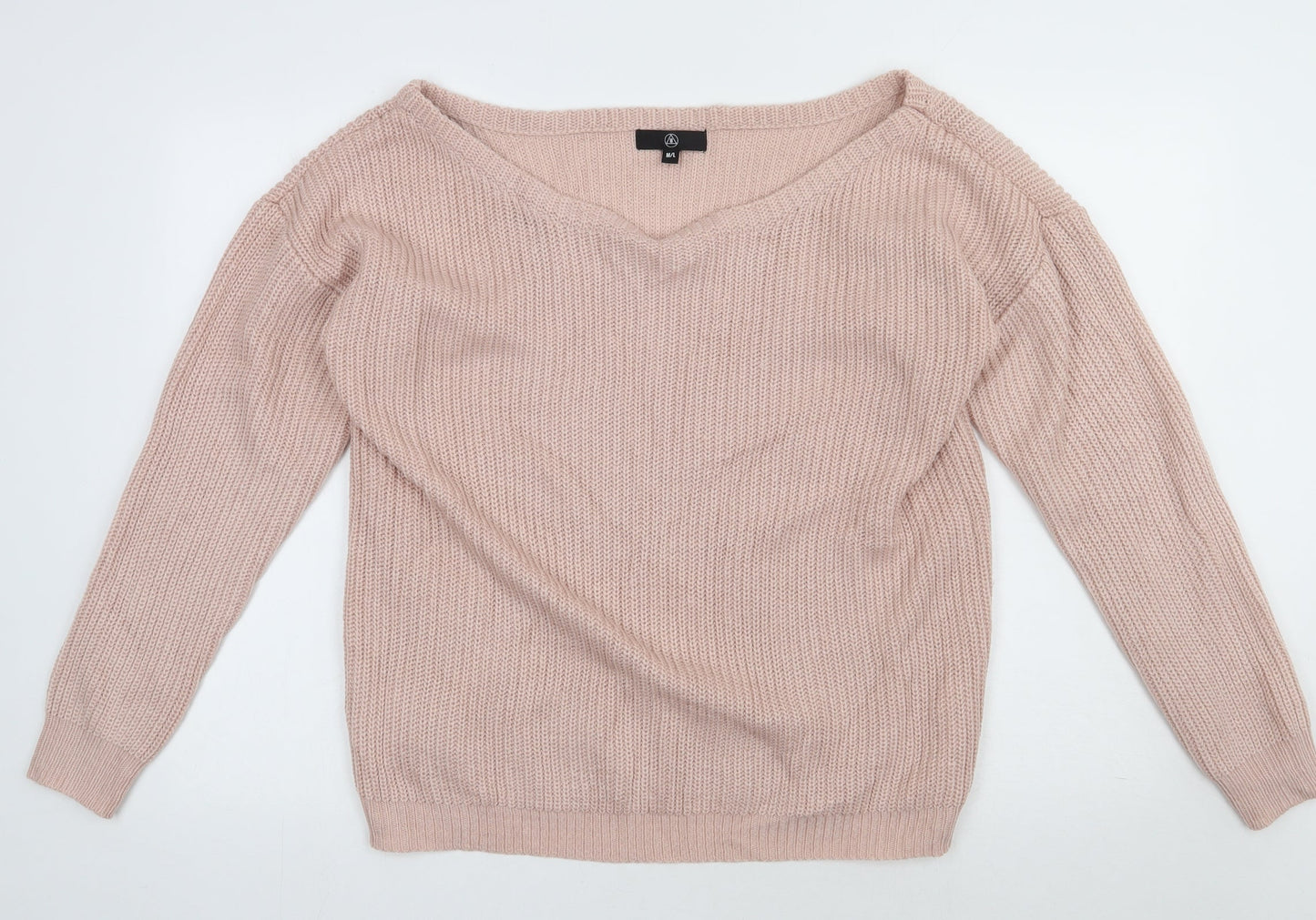 Missguided Womens Pink  Acrylic Pullover Sweatshirt Size L  Pullover