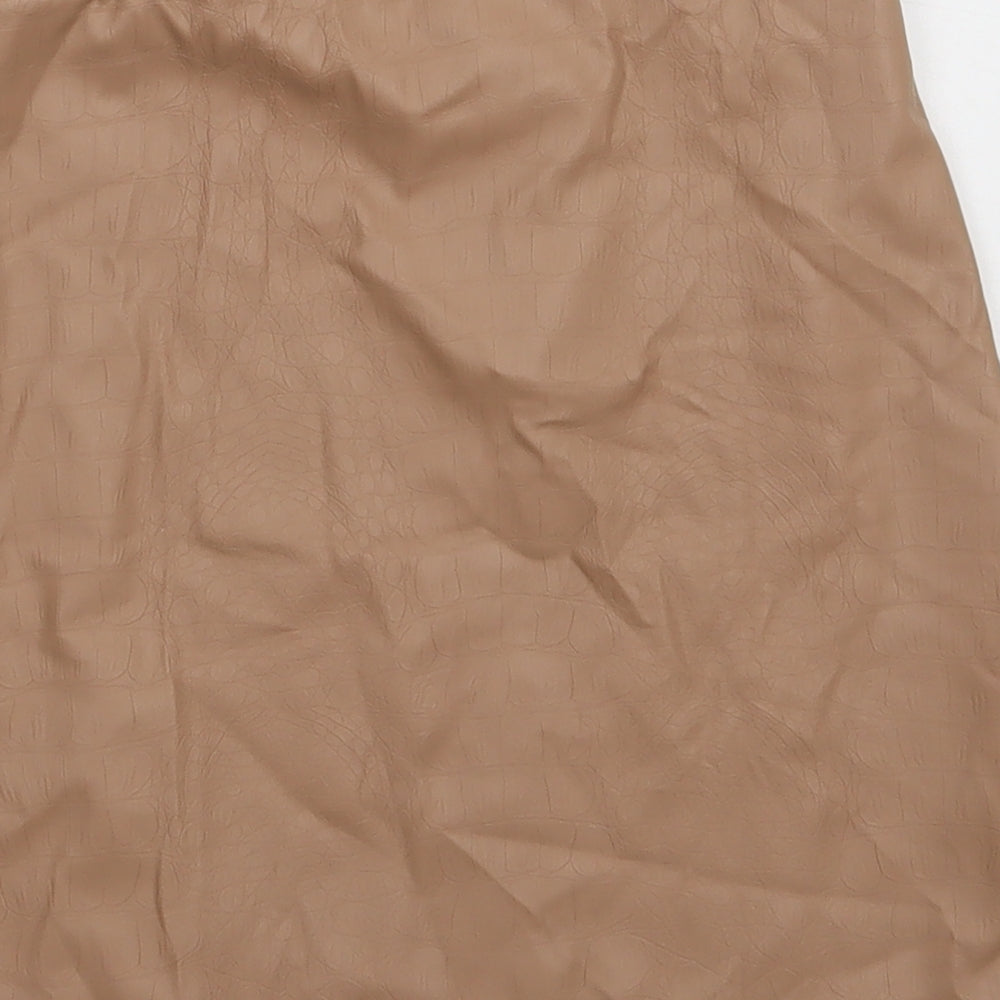 MISSYEMPIRE Womens Brown  Polyester A-Line Skirt Size 8