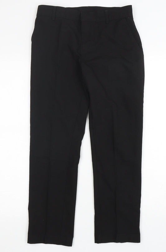 M&S Boys Black  Polyester Dress Pants Trousers Size 11-12 Years  Regular