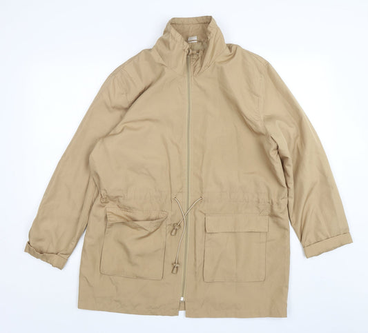 Preworn Womens Beige   Windbreaker Coat Size 16