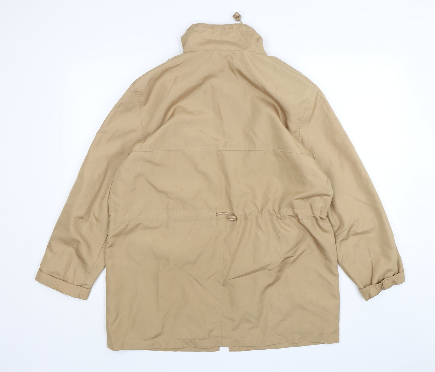 Preworn Womens Beige   Windbreaker Coat Size 16
