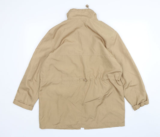 Preworn Womens Beige   Windbreaker Coat Size 16