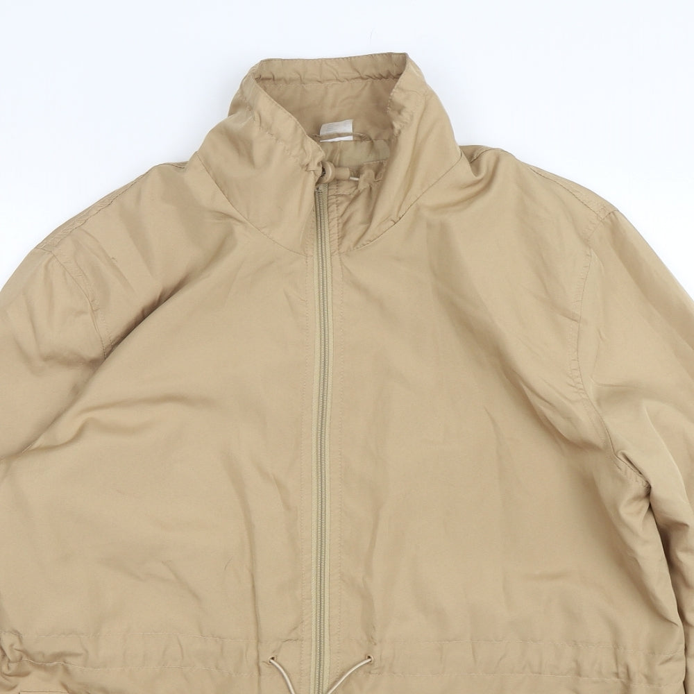 Preworn Womens Beige   Windbreaker Coat Size 16