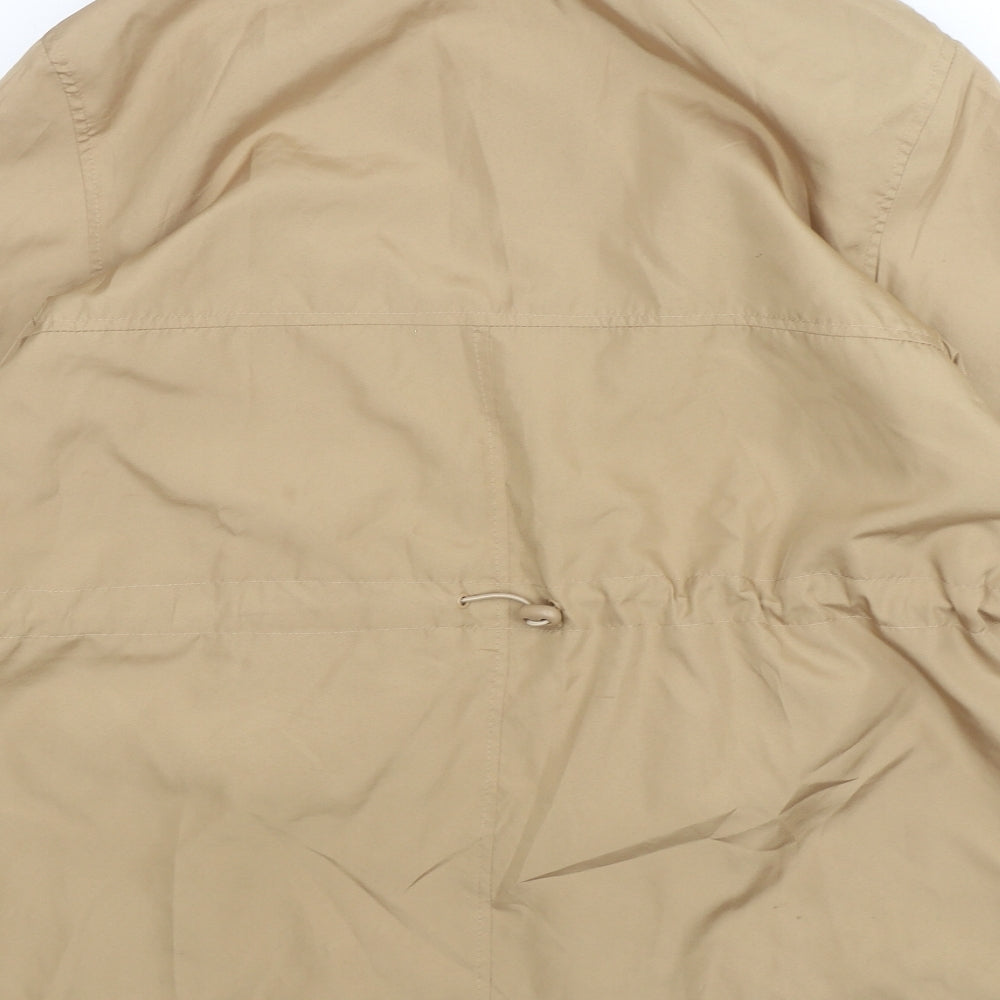 Preworn Womens Beige   Windbreaker Coat Size 16
