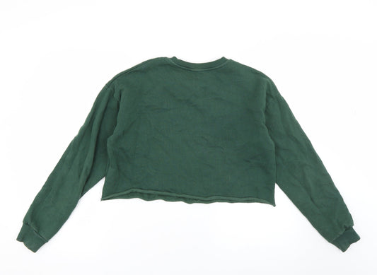 Primark Womens Green  Cotton Pullover Sweatshirt Size 6  Pullover - Ti Amo