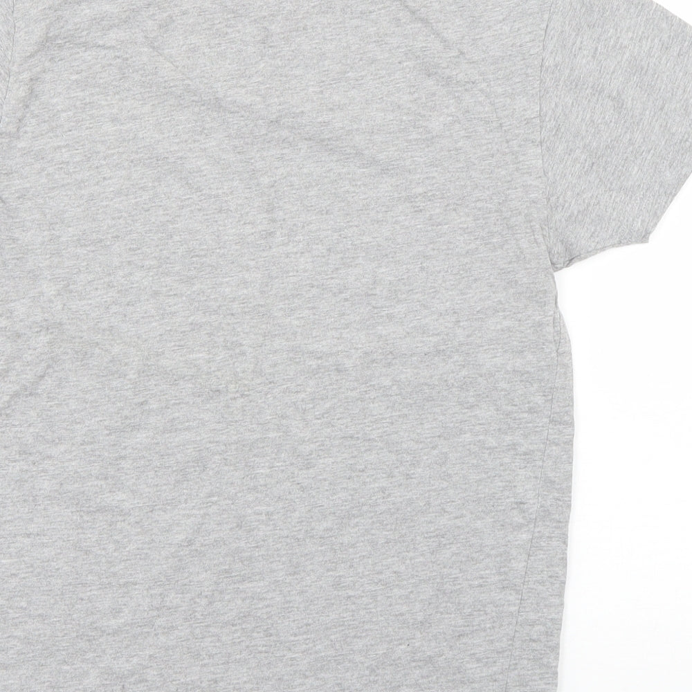 Primark Boys Grey  Cotton Basic T-Shirt Size S Round Neck Pullover