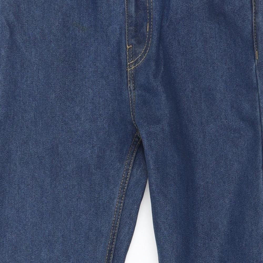 Denim & Co. Mens Blue  Cotton Straight Jeans Size 30 in L29 in Regular Button